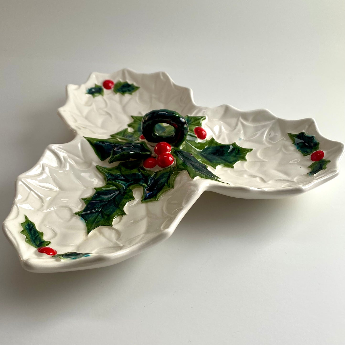 1970-1971 Lefton Made in Japan Divided Holiday Dish