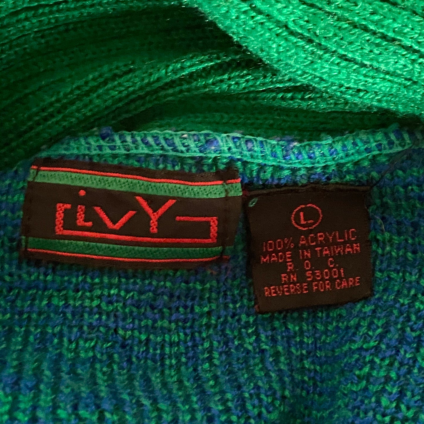1980s Ivy Funnel Neck Sweater