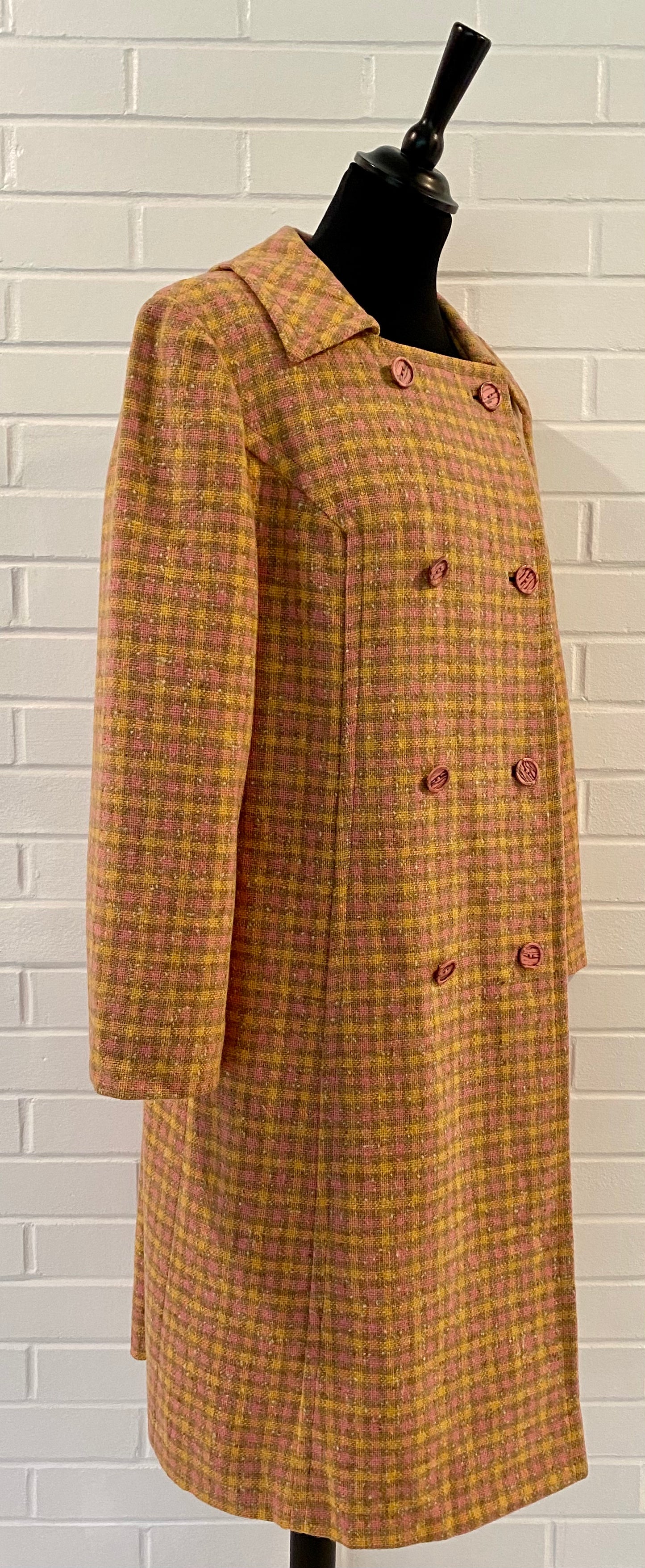 1960s Pendleton Plaid Wool Coat