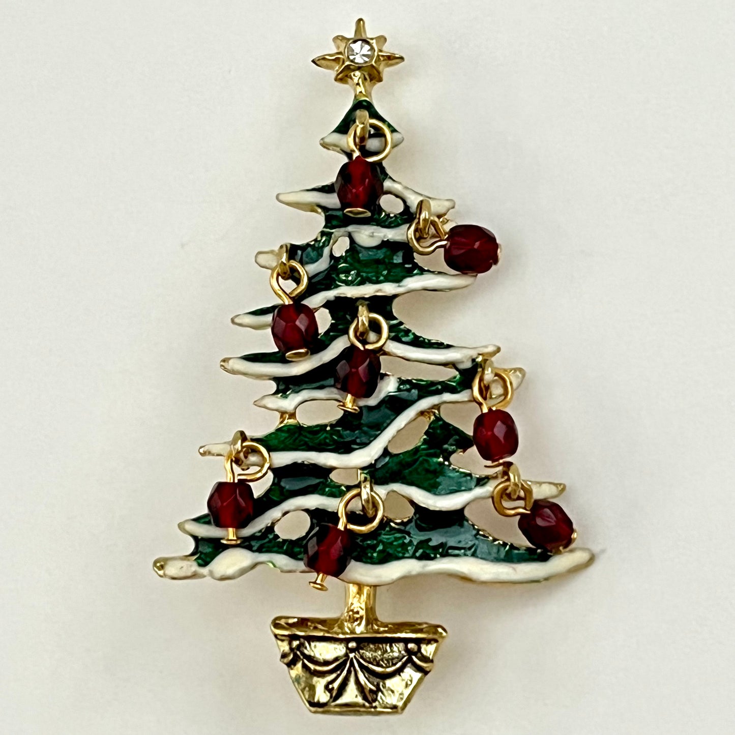 2000 Avon Holiday Ornament Tree Brooch