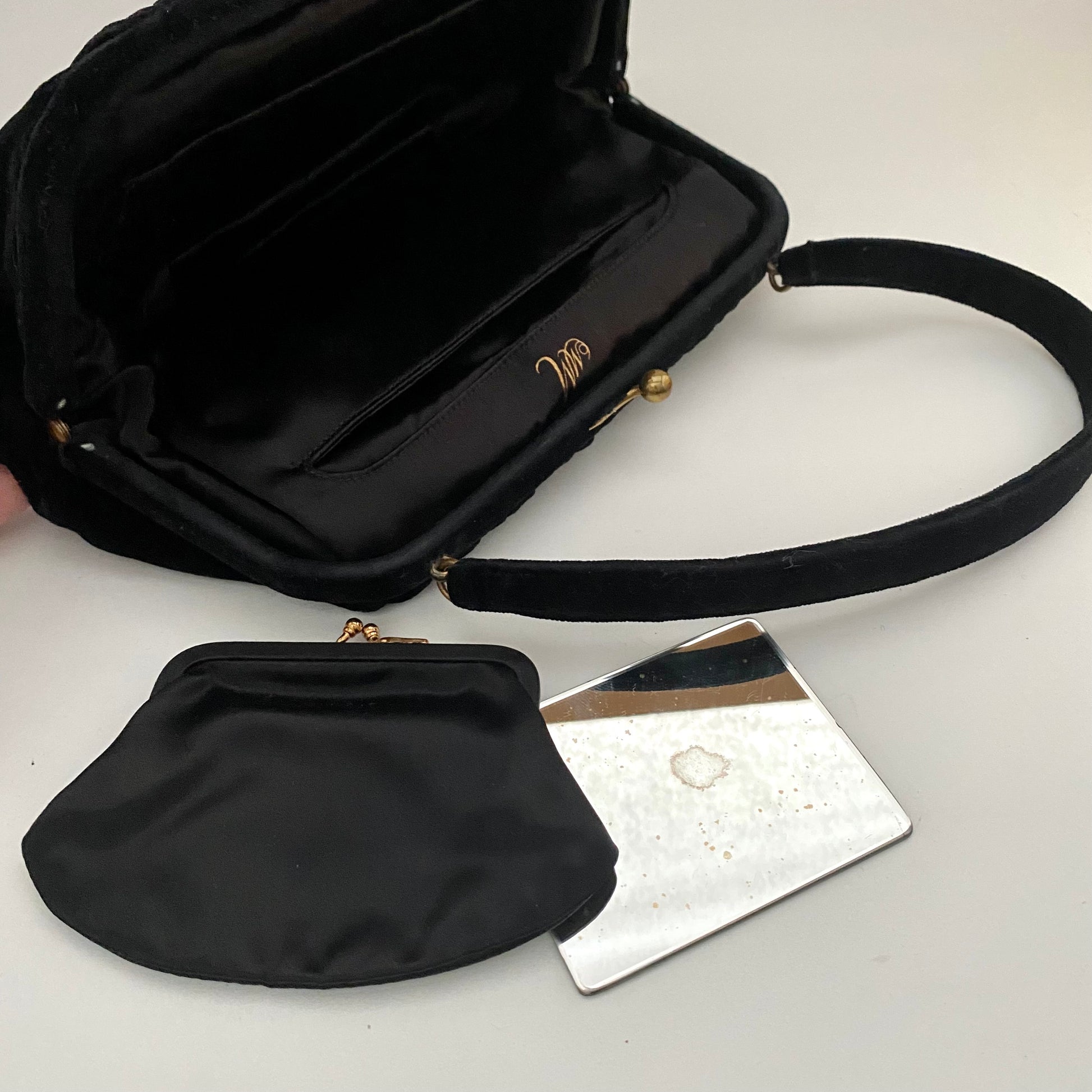 Vintage Morris Moskowitz MM Leather Bag Handbag Purse