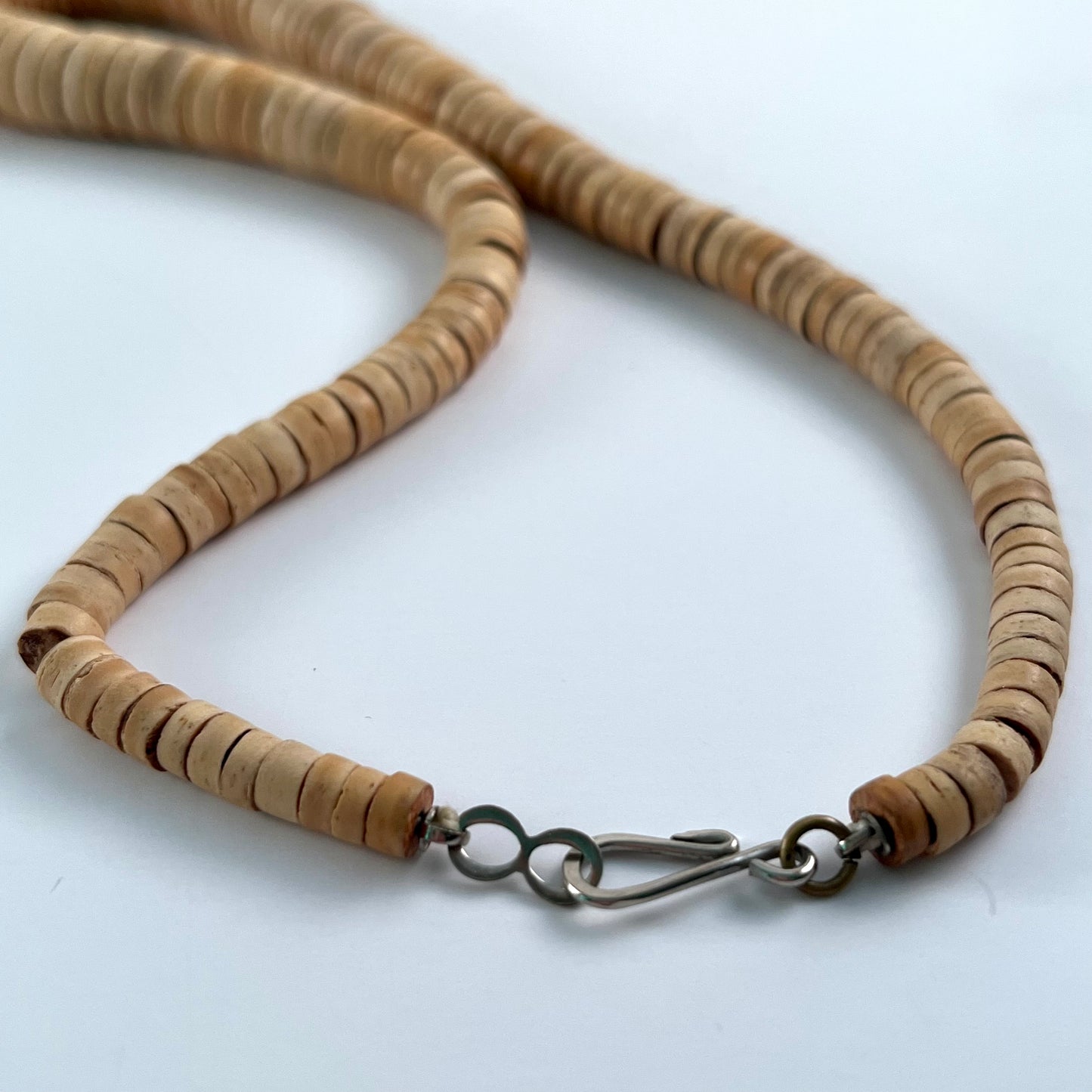 50s Wooden Coin Bead Necklace