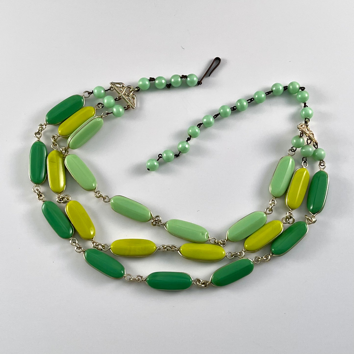 1960s Western Germany 3-Strand Bead Necklace