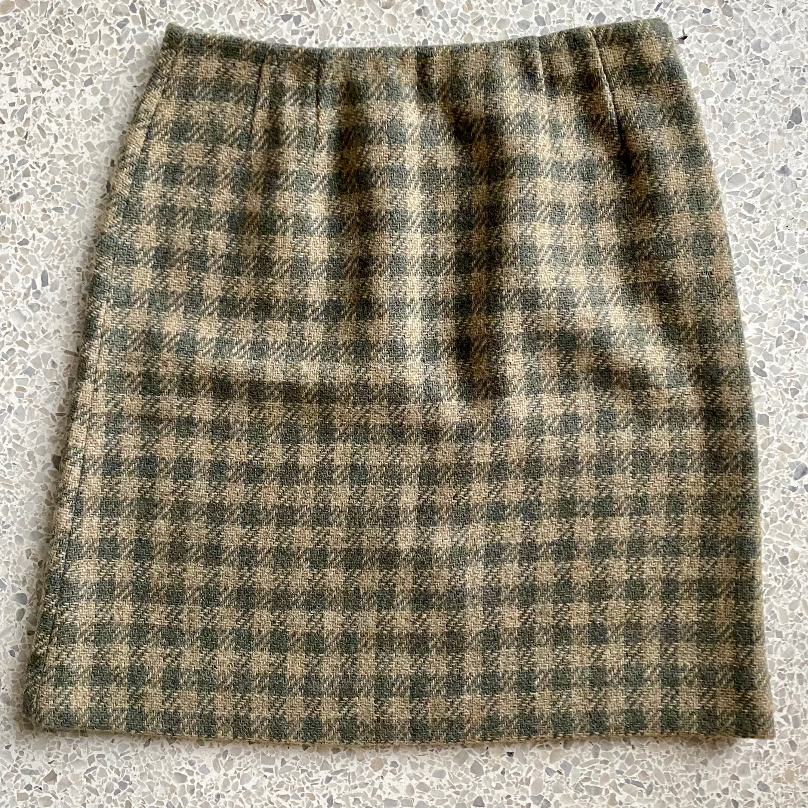 1960s Jaeger London Wool Skirt Retro Kandy Vintage
