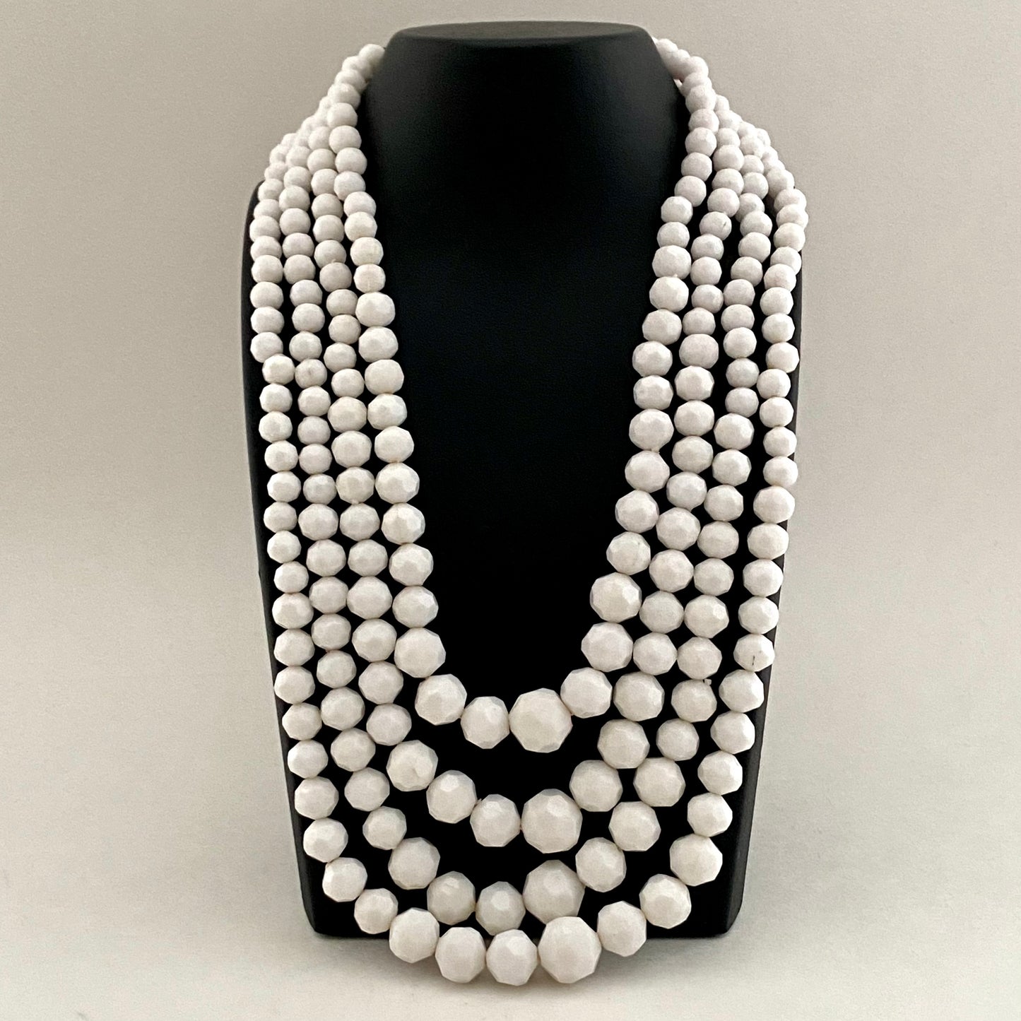 1960s Hong Kong 4 Strand Beaded Necklace