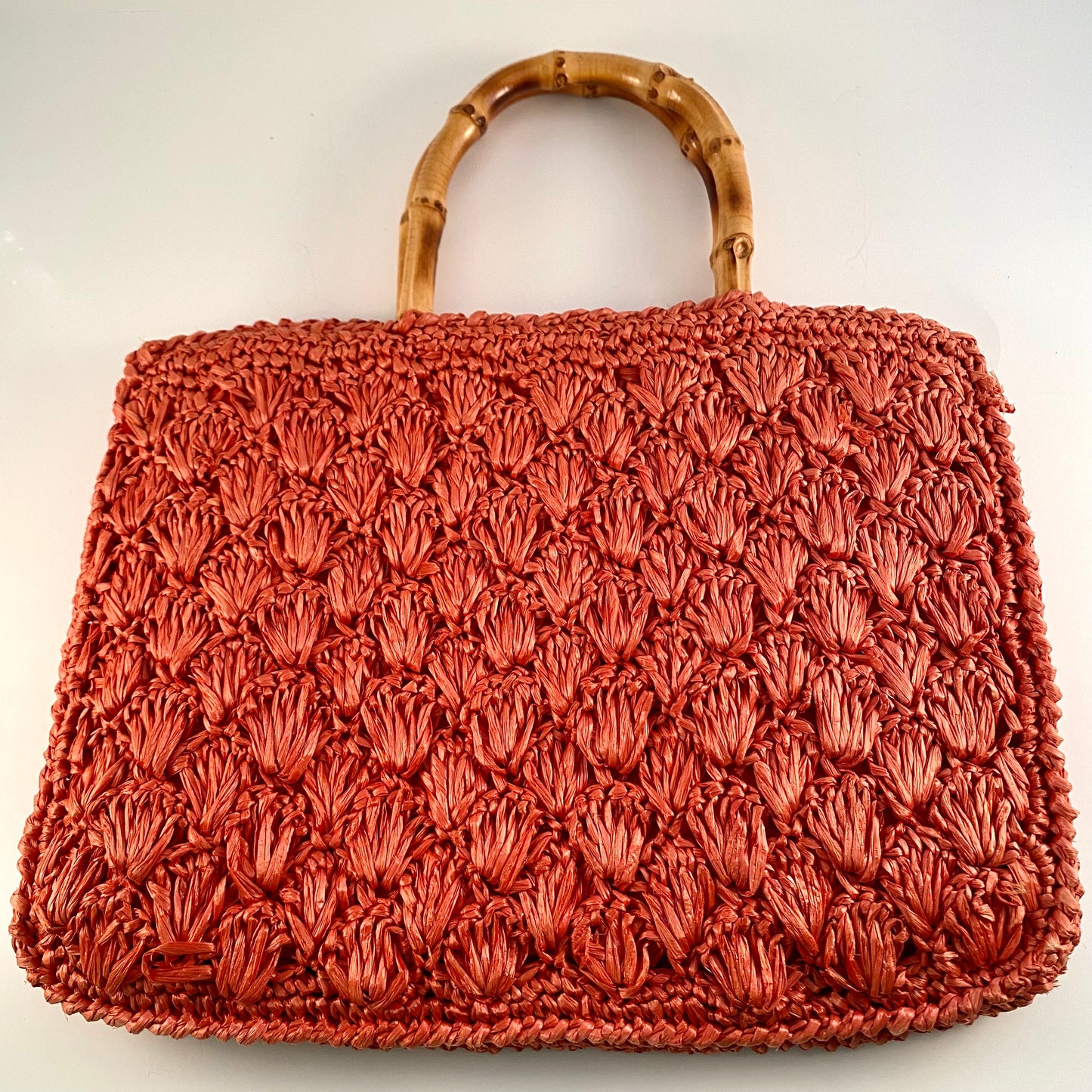 1960s Made In Japan Woven Raffia Bag