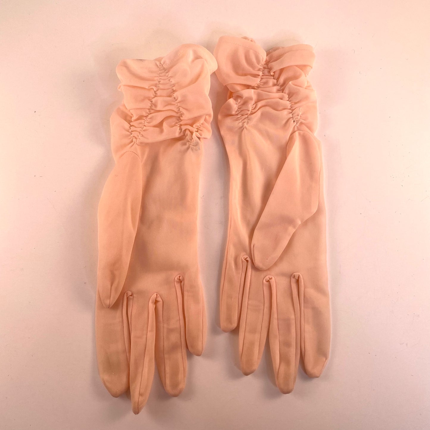 1950s Fownes Pale Pink Sheer Nylon Gloves