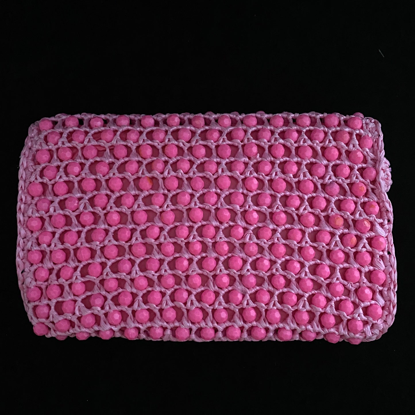 1960s Pink Beaded Clutch - Retro Kandy Vintage