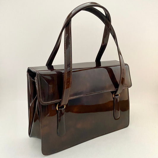 1950s Empress Patent Leather Handbag