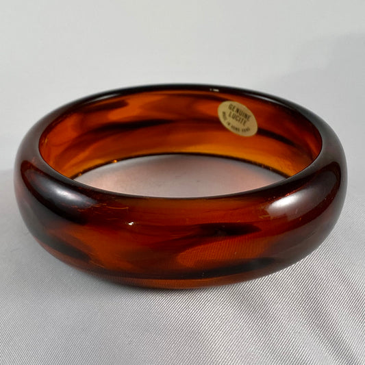 1960s Hong Kong Genuine Lucite Bracelet, With Original Label