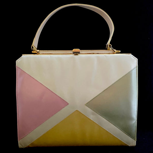 1950s Pastel Vinyl Handbag - Retro Kandy Vintage