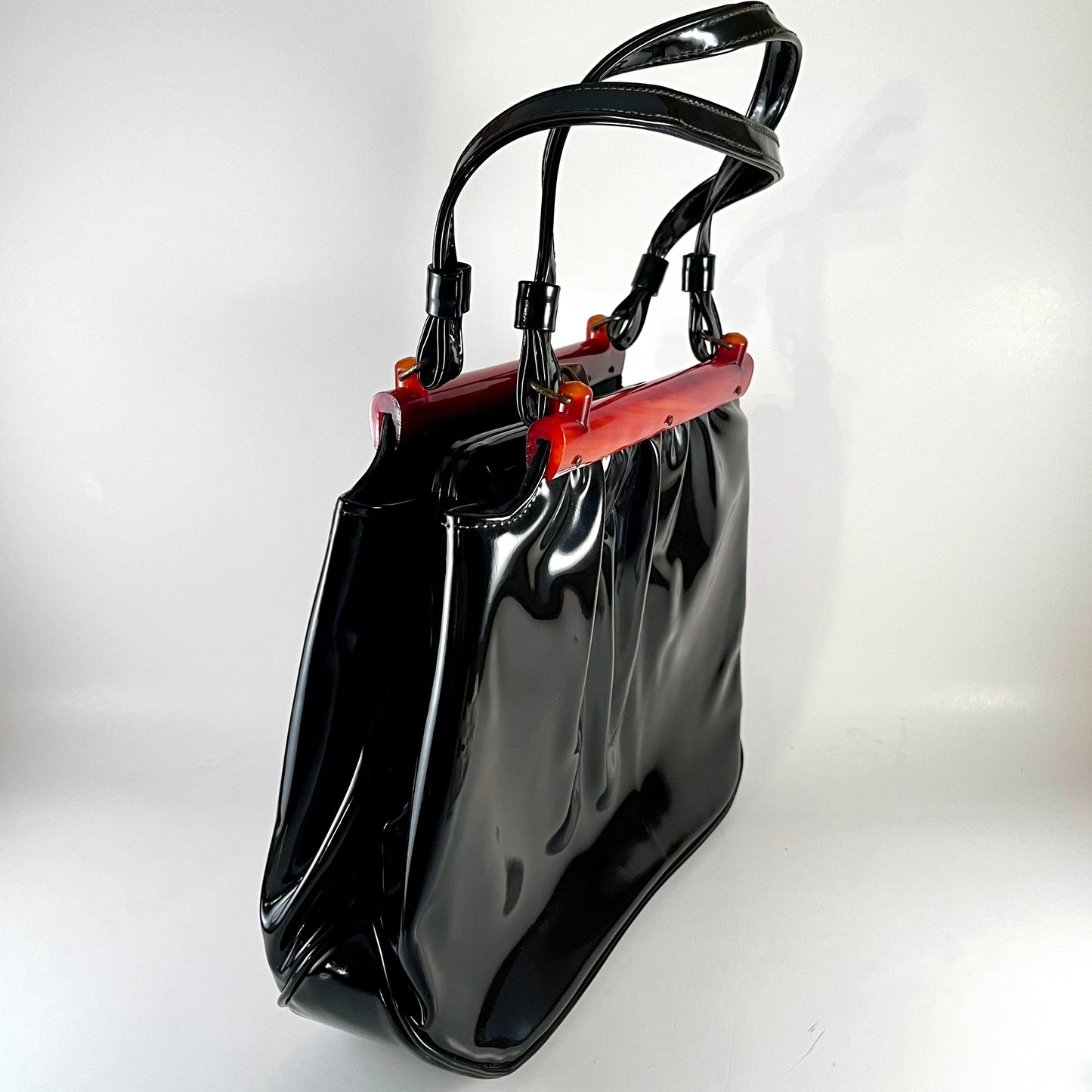 Late 50s/ Early 60s Garay Patent & Lucite Handbag