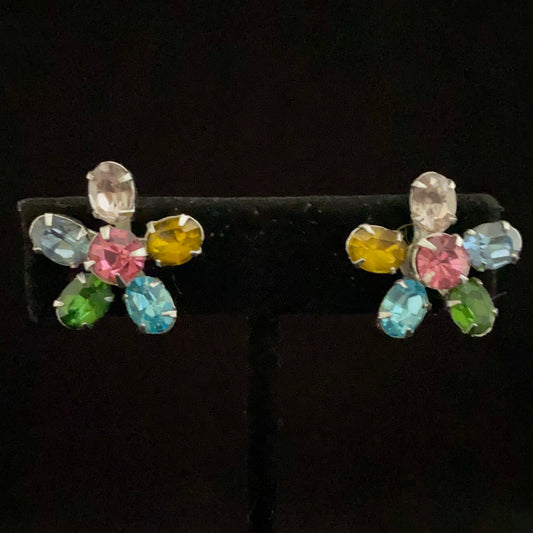 Late 50s/ Early 60s Coro Rhinestone Earrings