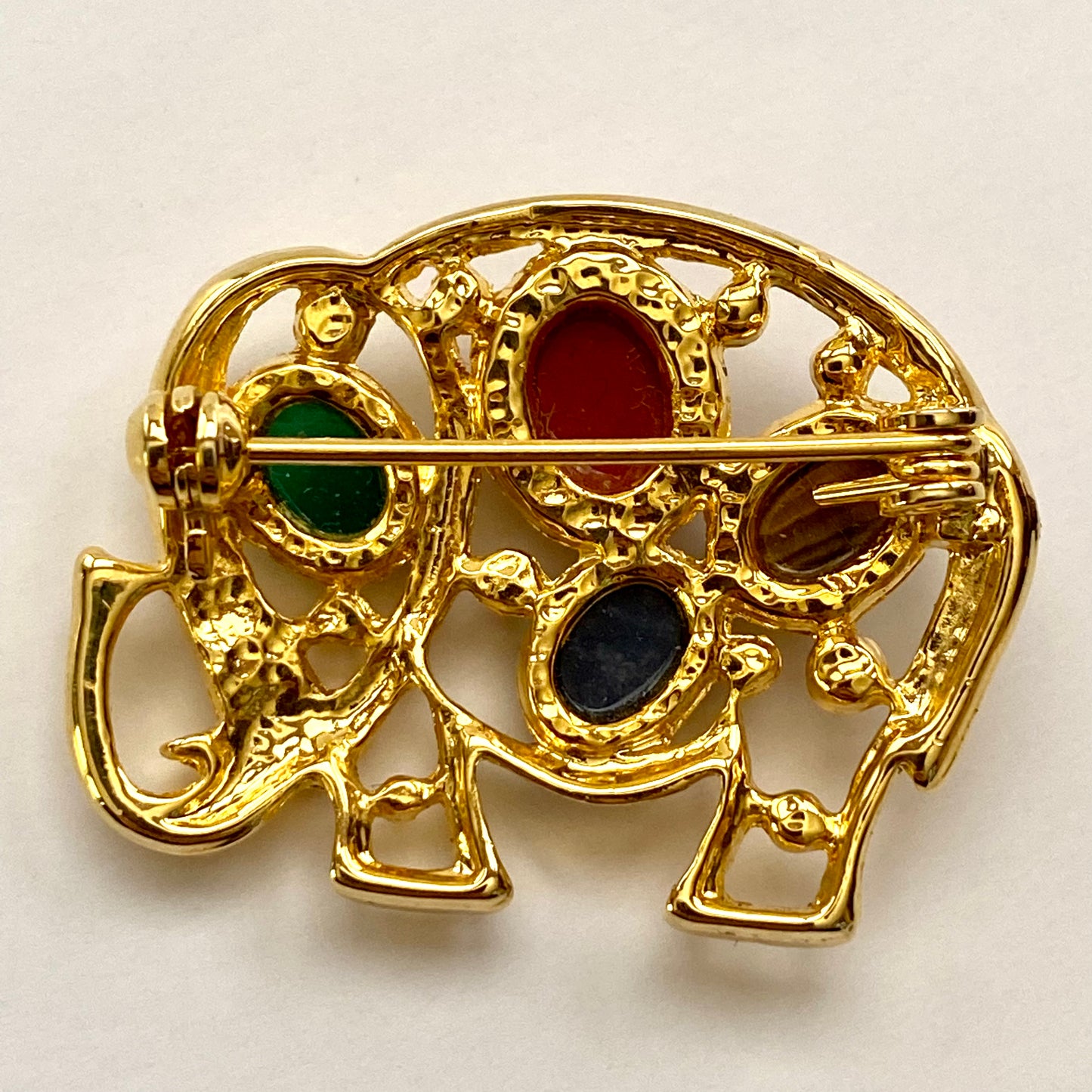 Late 70s/ Early 80s Scarab Elephant Brooch