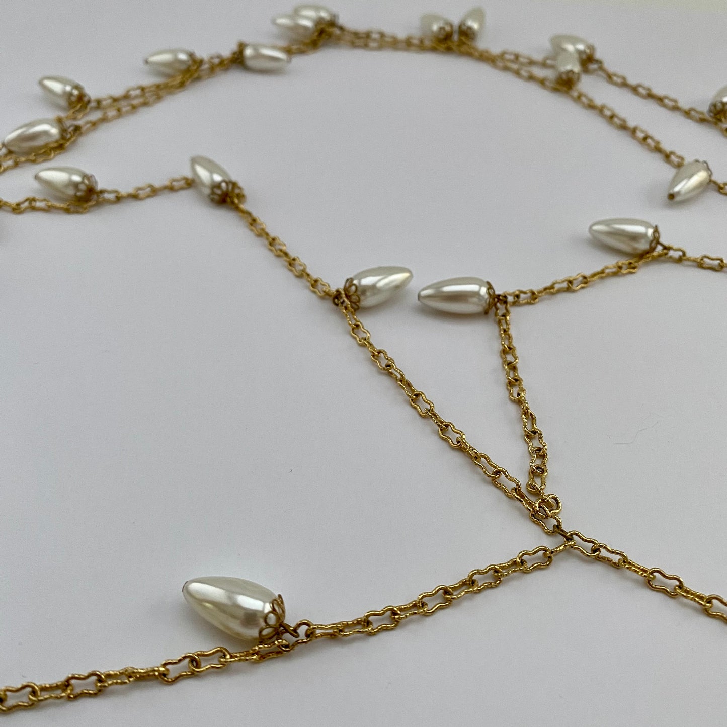 1980s Double Strand Faux Pearl Necklace
