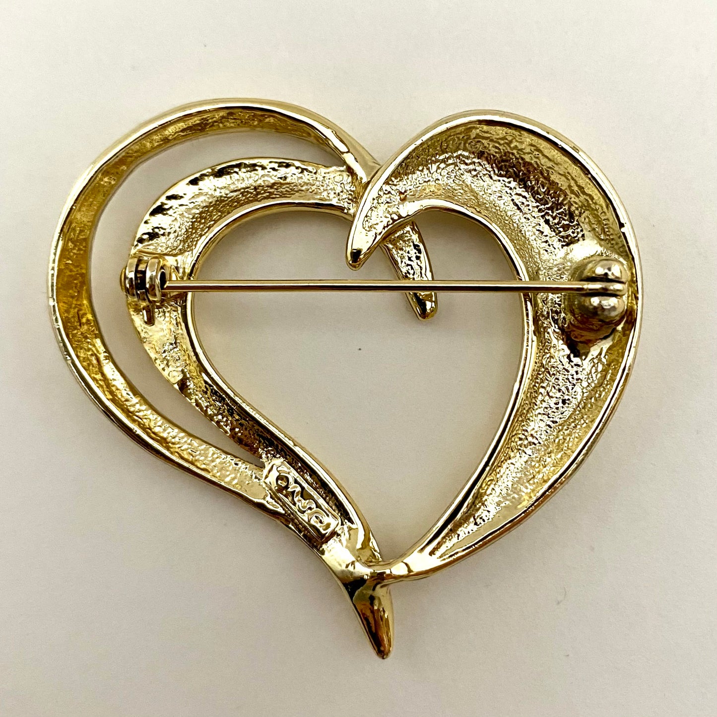 1980s AJC (American Jewelry Company) Heart Brooch