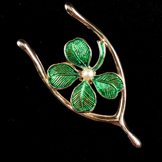 Late 70s/ Early 80s Gerry’s Lucky Wishbone Brooch - Retro Kandy Vintage