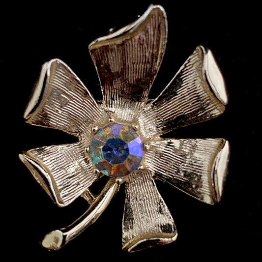 1960s Gerry’s Rhinestone Flower Brooch - Retro Kandy Vintage