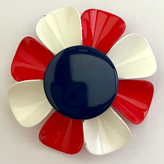 Late 60s/ Early 70s Enamel Flower Brooch