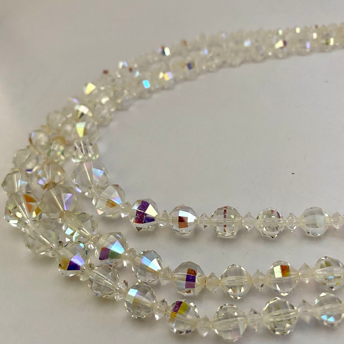 Late 50s/ Early 60s Laguna 3-Strand Crystal Necklace