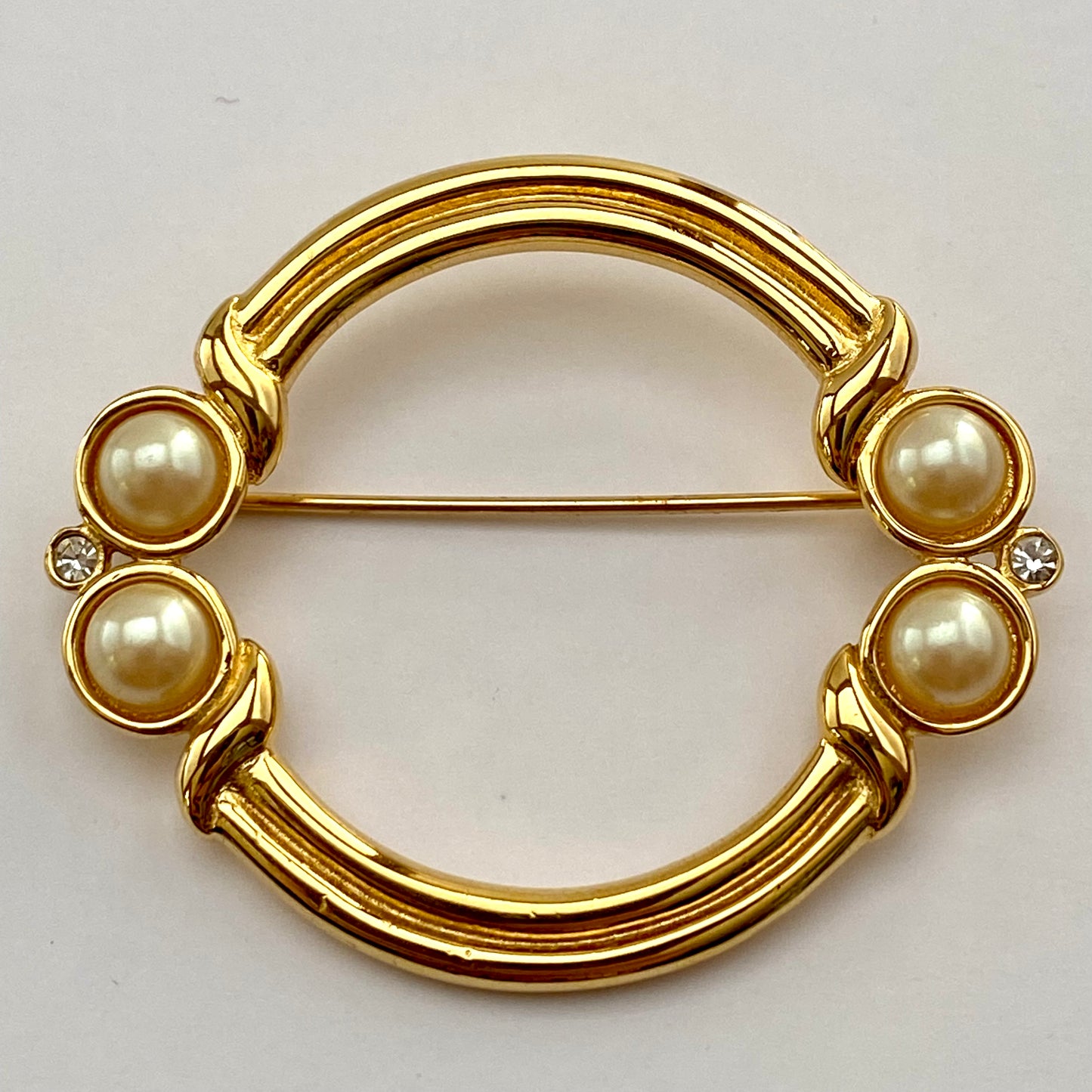 1980s Monet Circle Brooch