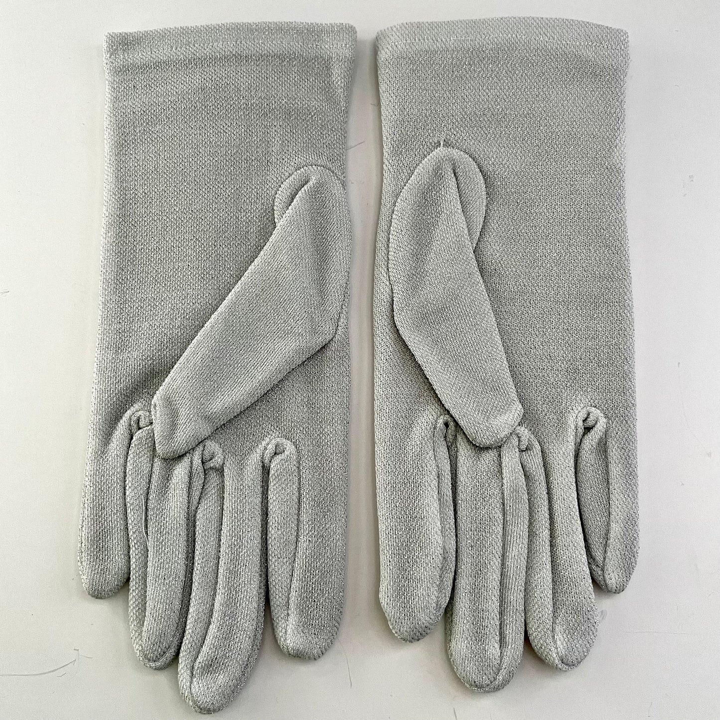 Late 70s/ Early 80s Metallic Silver Stretch Gloves