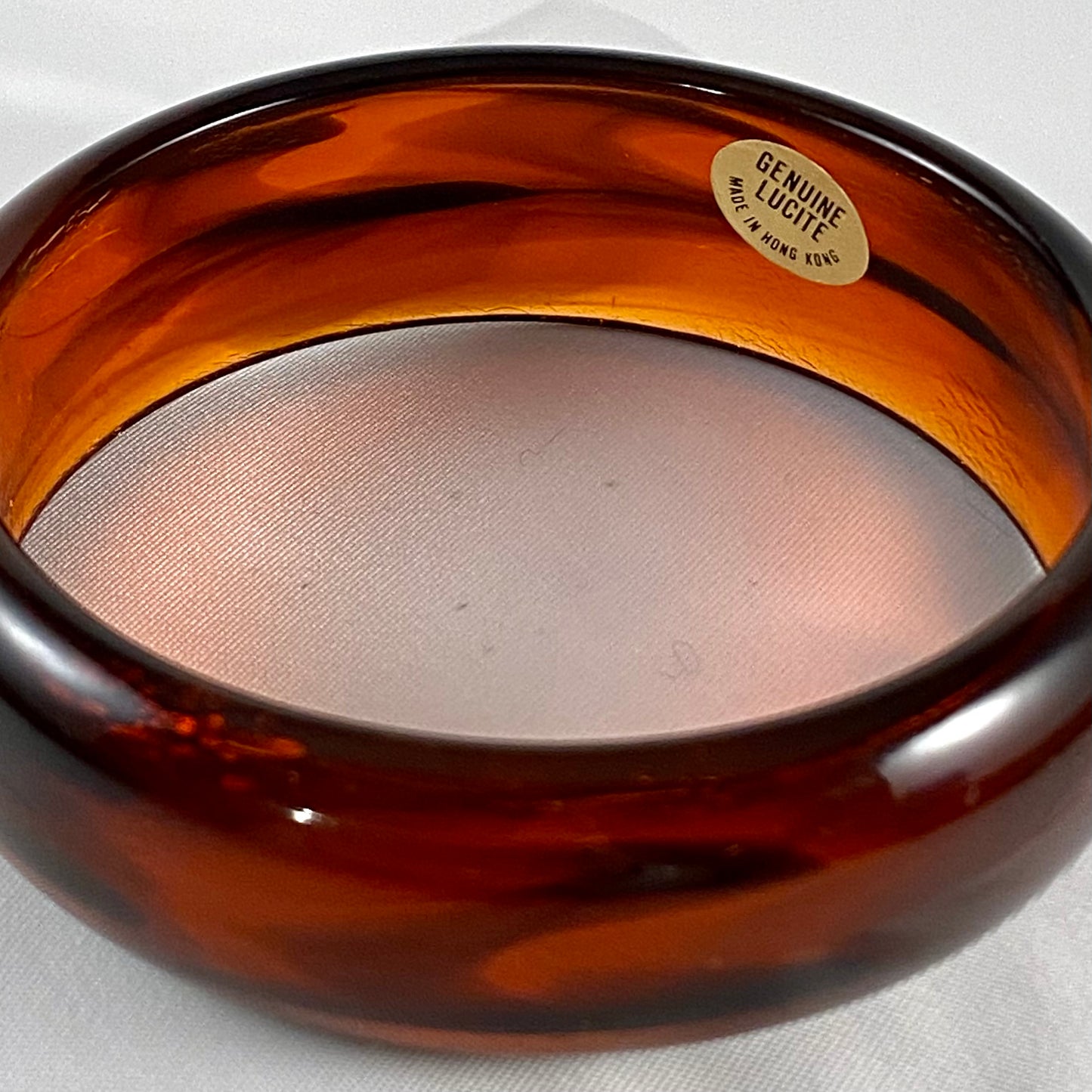 1960s Hong Kong Genuine Lucite Bracelet, With Original Label