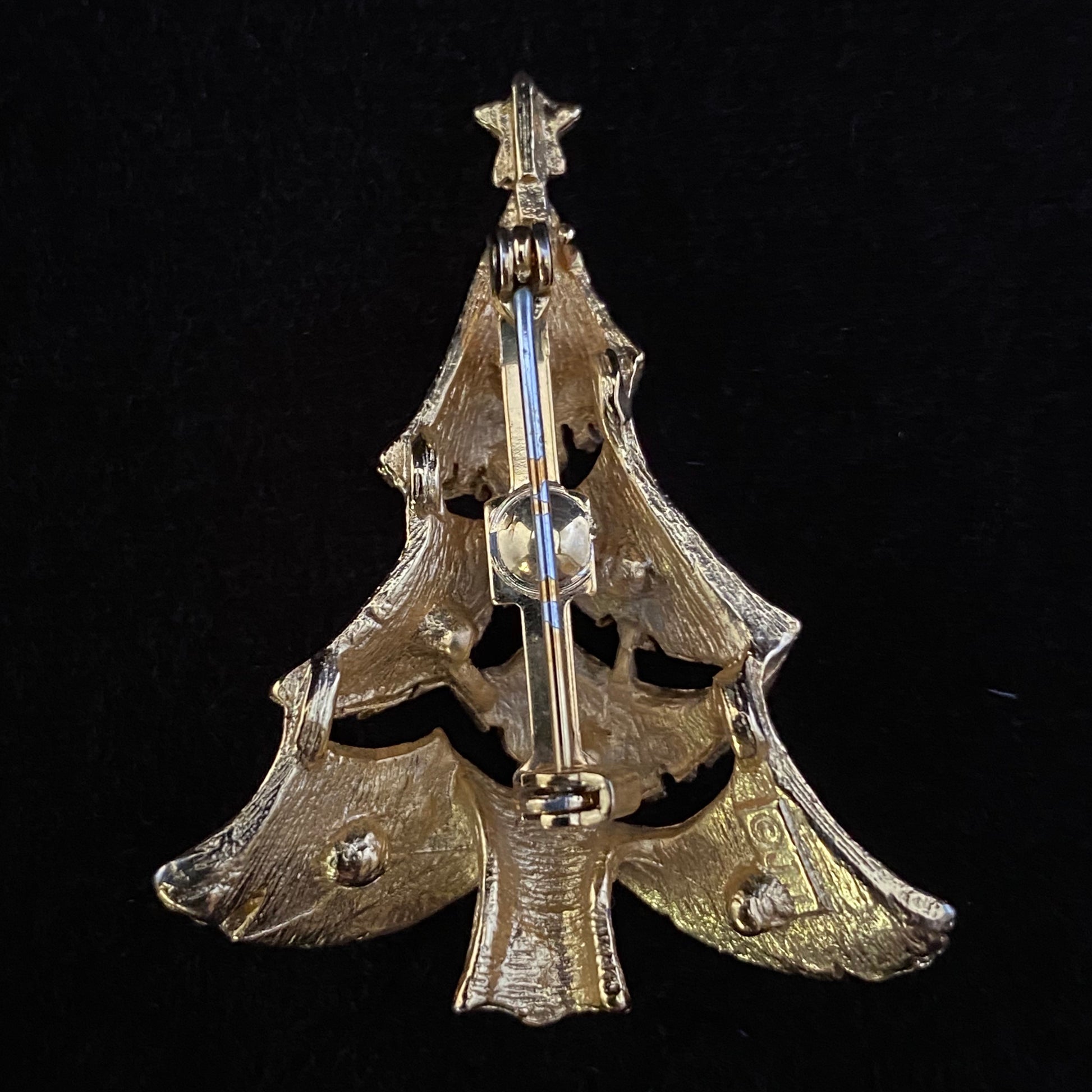 1960s  JJ (The Jonette Jewelry Company) Christmas Tree Brooch - Retro Kandy Vintage