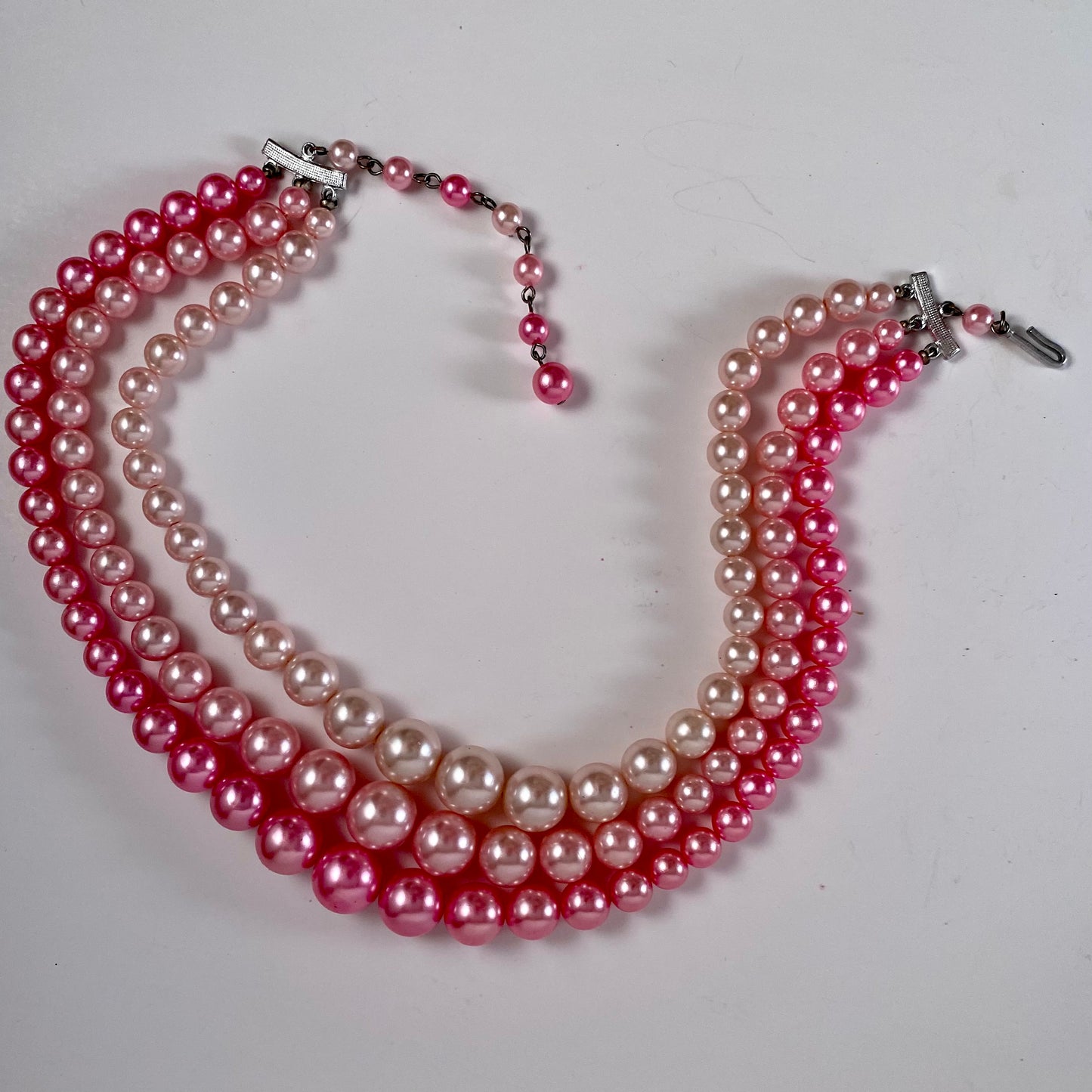 1960s Japan 3-Strand Bead Necklace