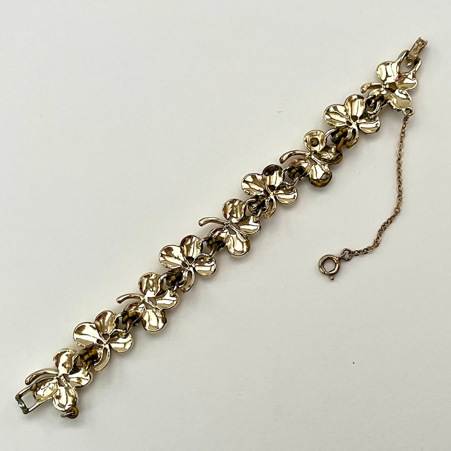 Late 50s/ Early 60s Coro Enamel Flower Bracelet