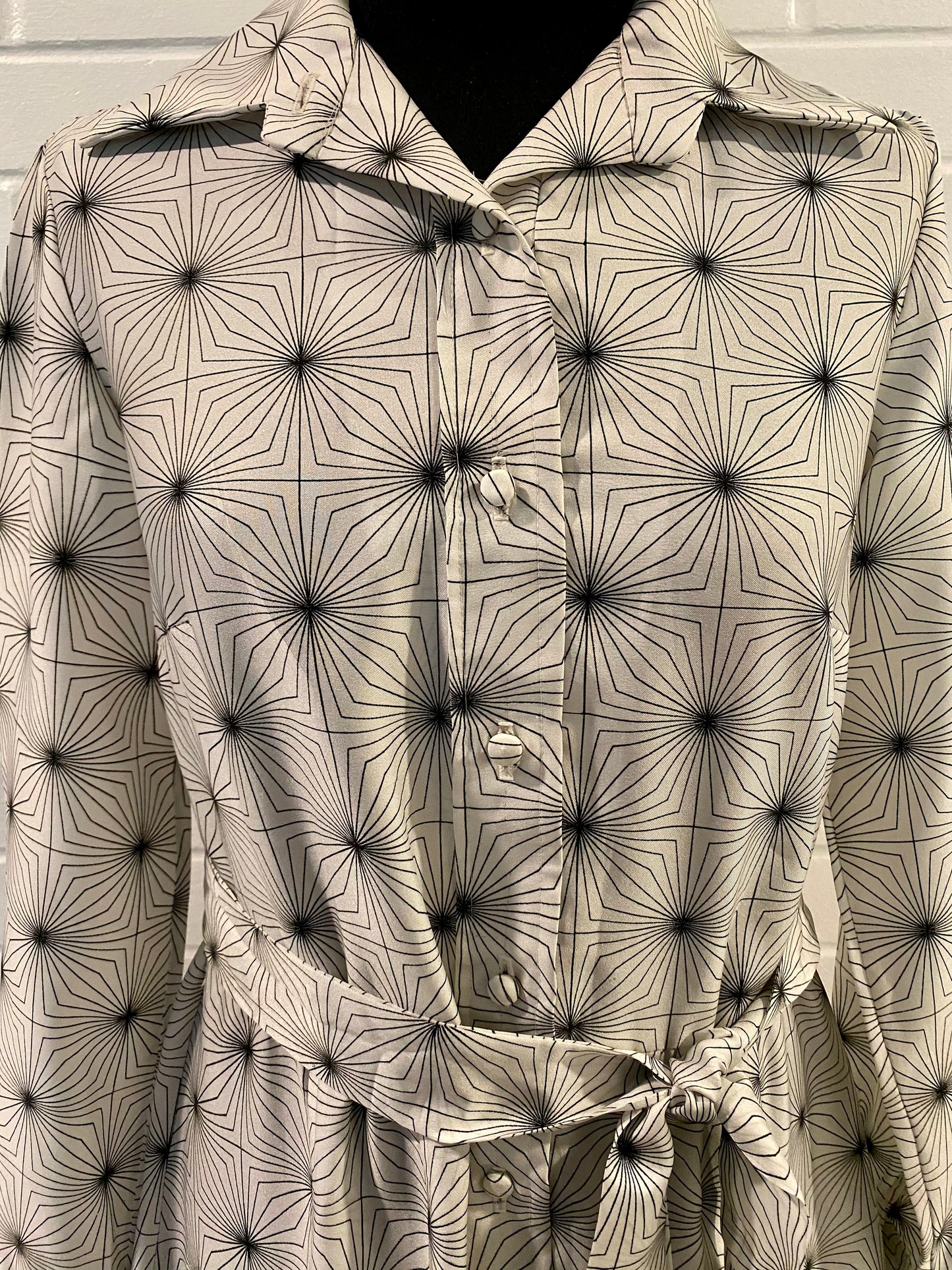 1970s Lanvin Geometric Printed Dress