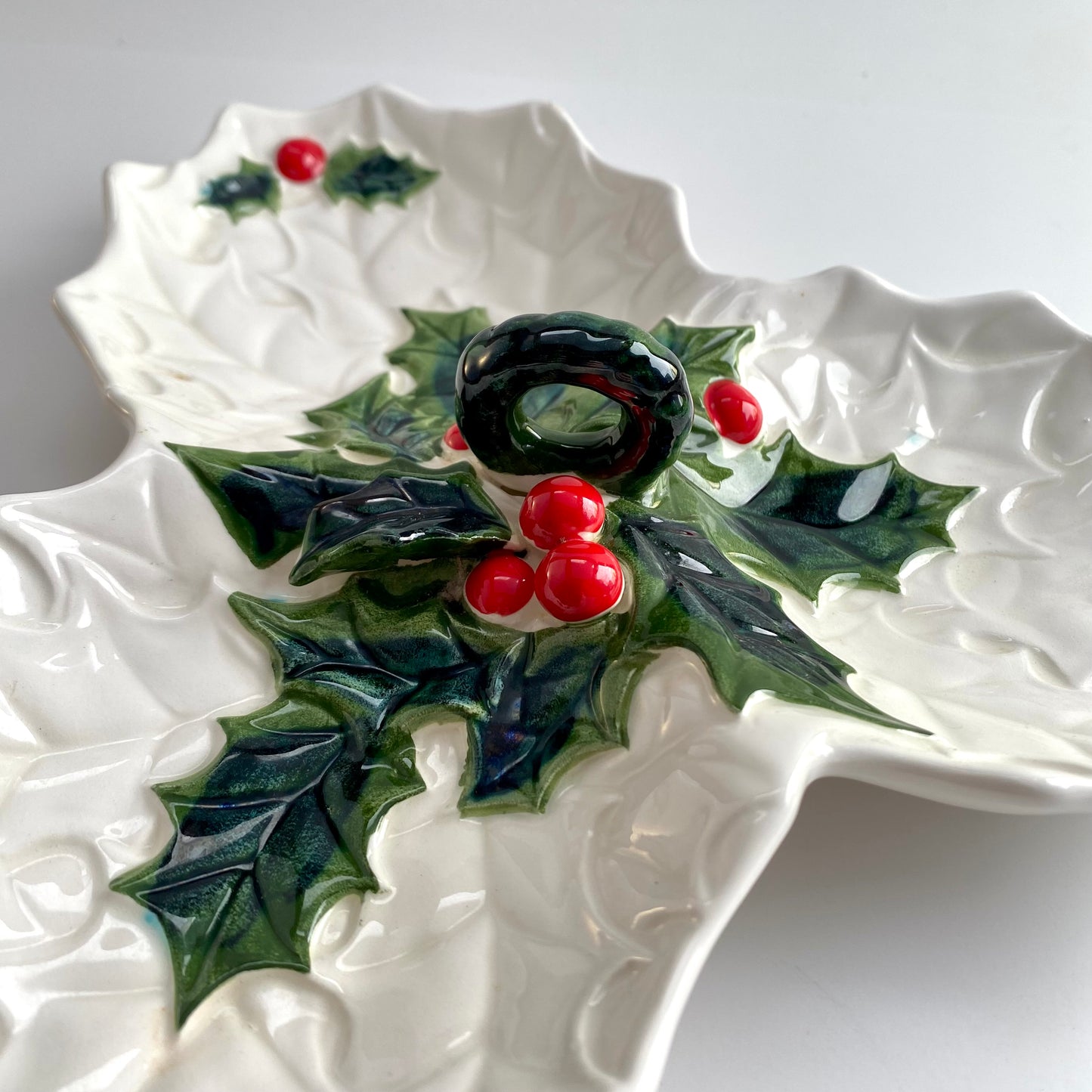 1970-1971 Lefton Made in Japan Divided Holiday Dish