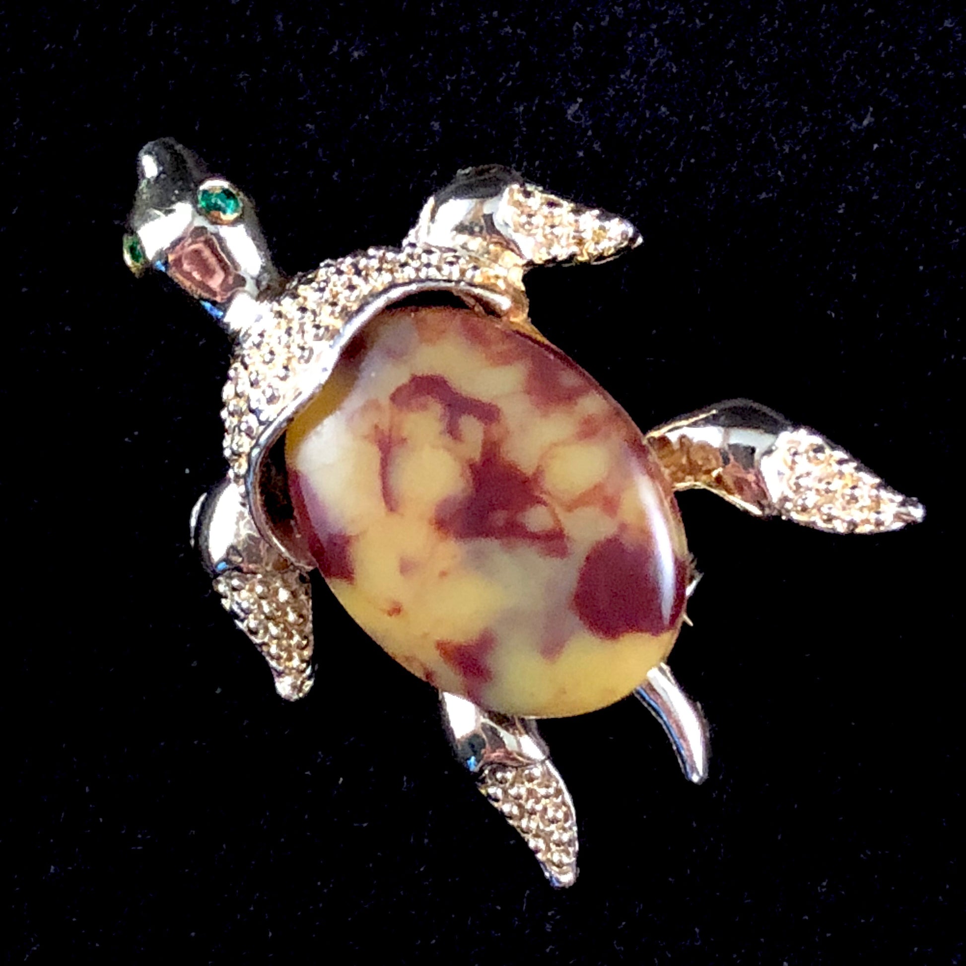 Late 60s/ Early 70s Gerry’s Stone Turtle Pin - Retro Kandy Vintage