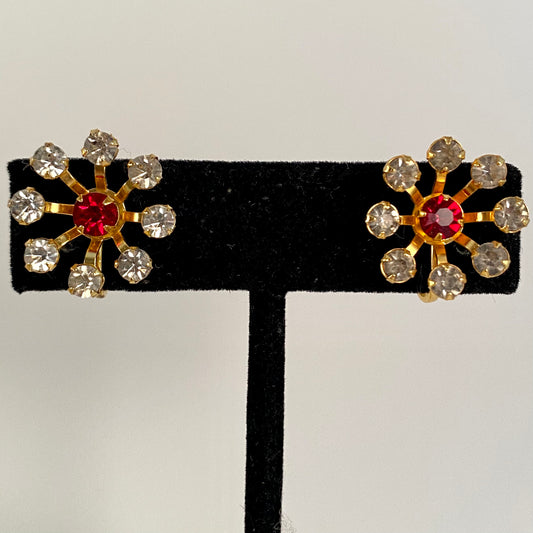 1950s Bugbee & Niles Rhinestone Earrings