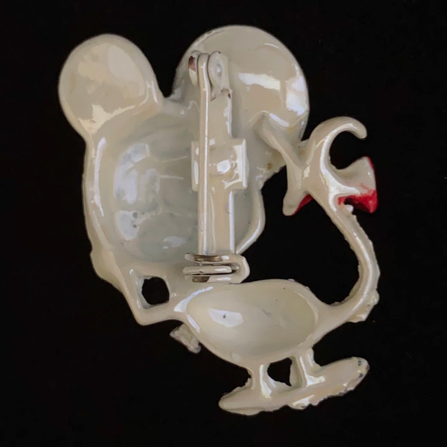 1960s Iridescent Mouse Brooch