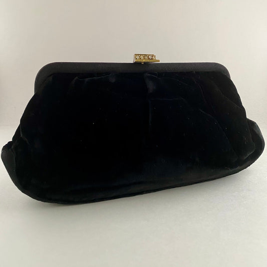 Late 50s/ Early 60s Black Velvet Clutch