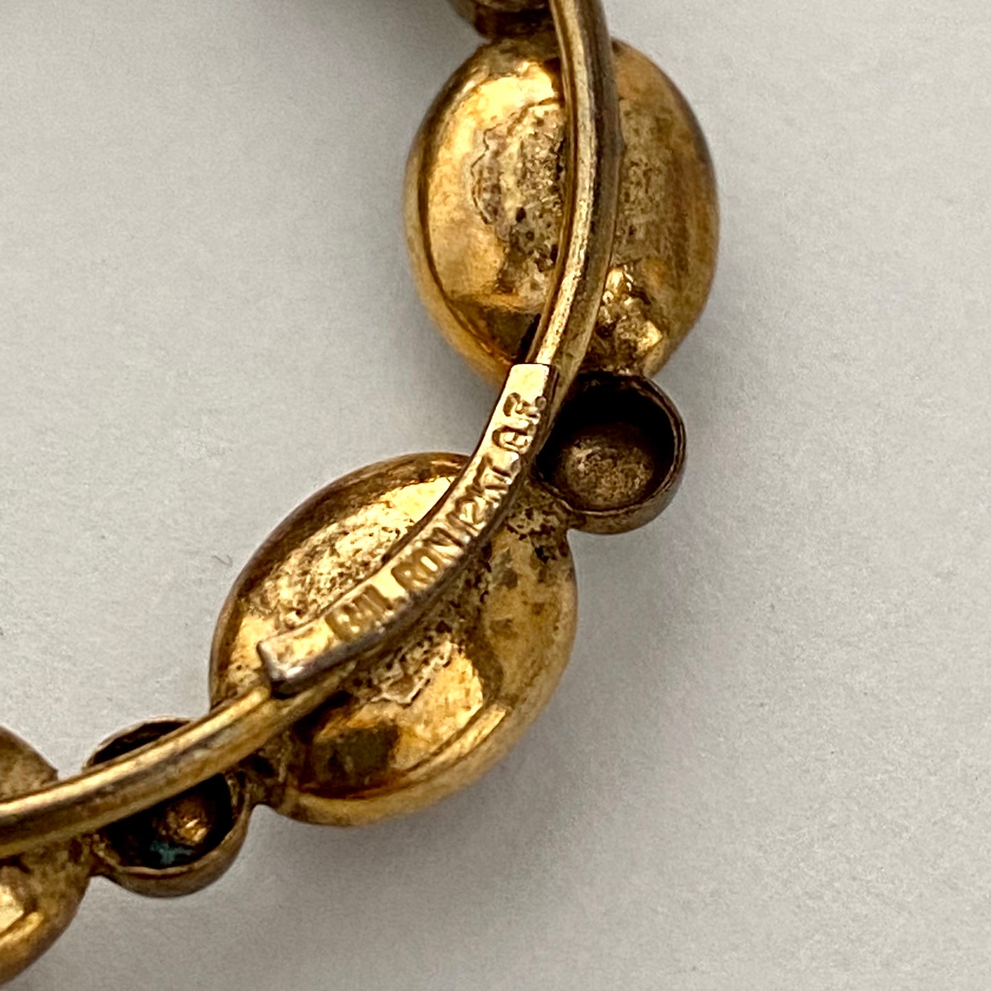 1960s Bal-Ron, 12K G.F. Scarab Circle Pin