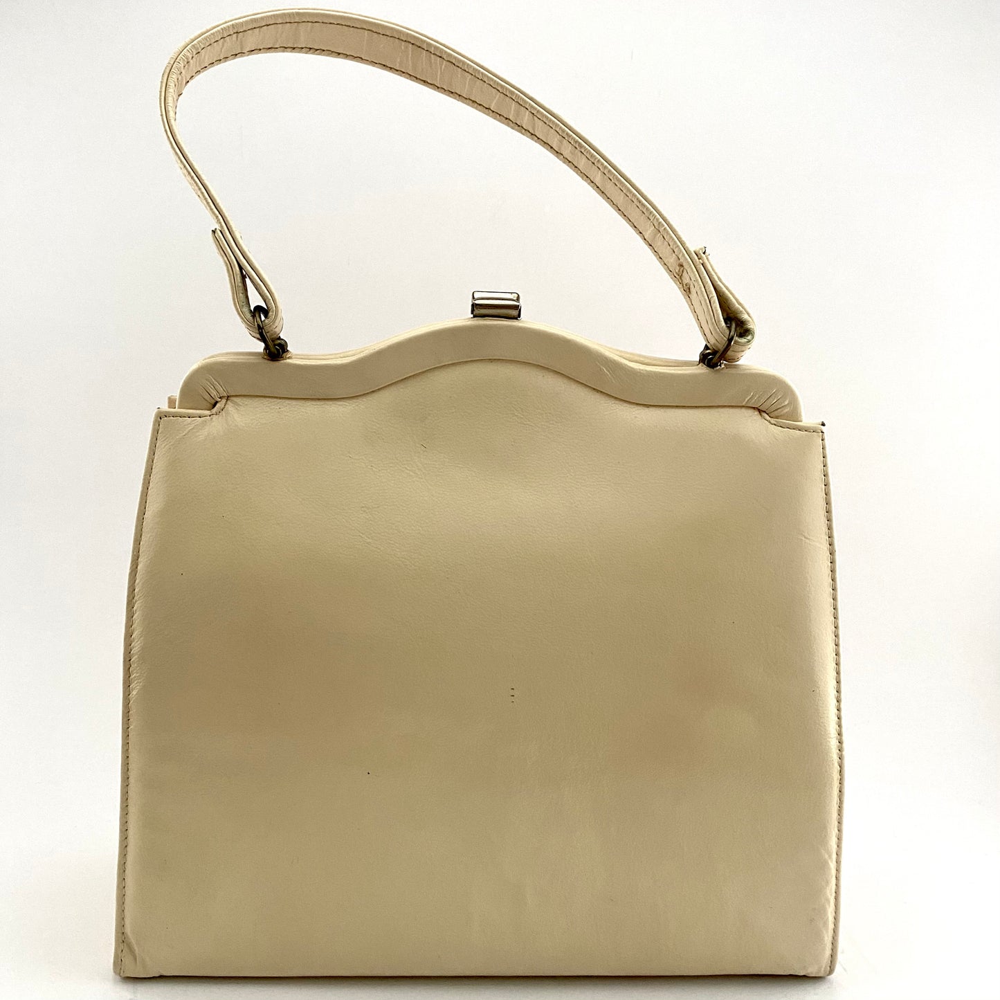 1950s Ivory Stylized Kelly Handbag