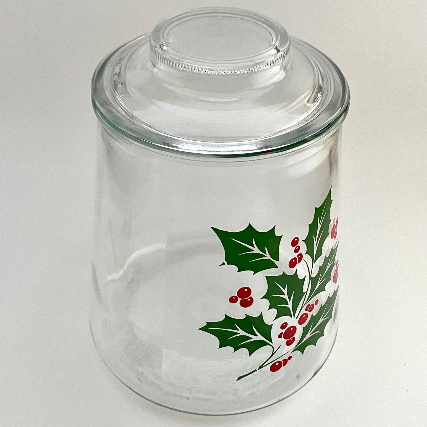 1960s Holly Glass Canister