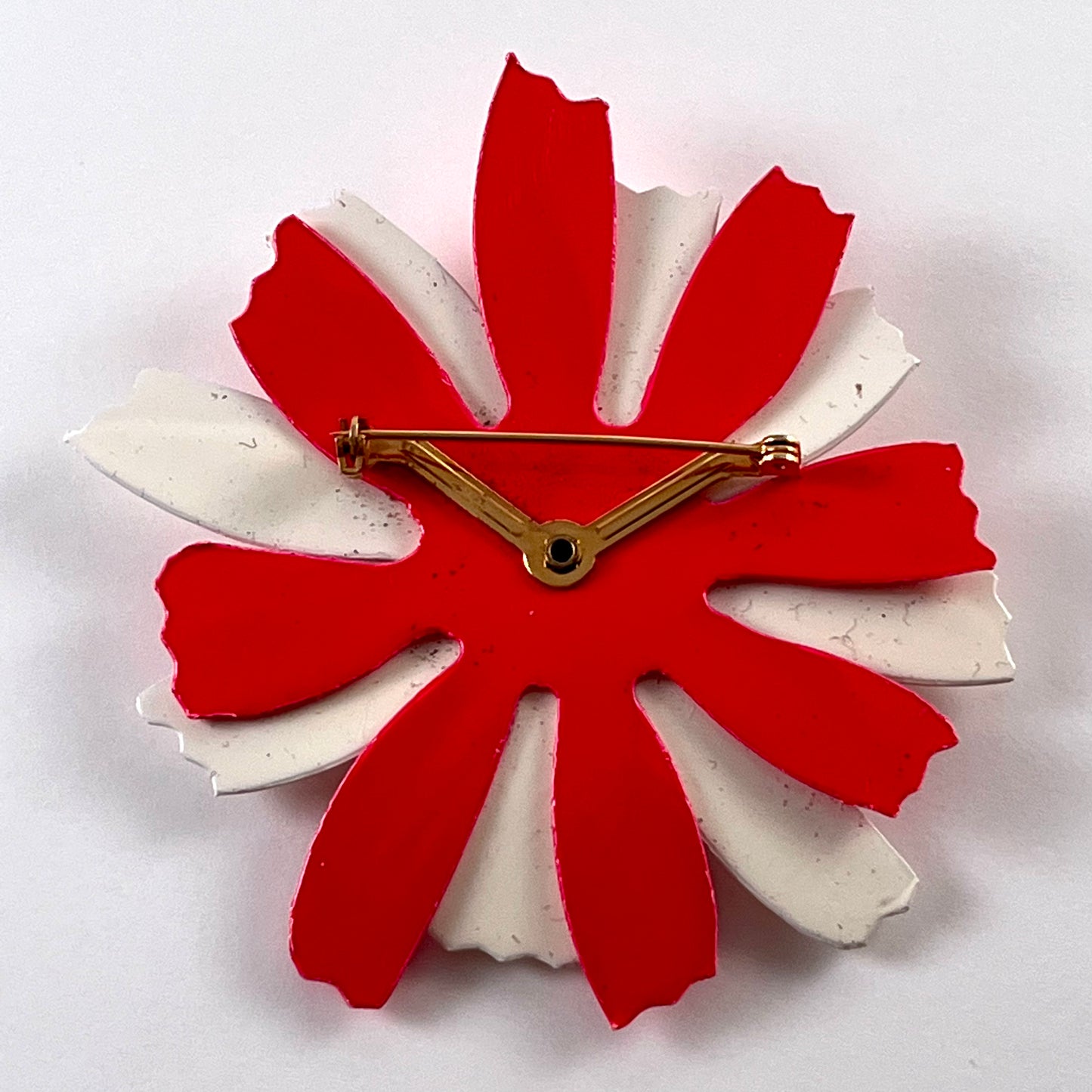 Late 60s/ Early 70s Red, White & Blue Enamel Brooch