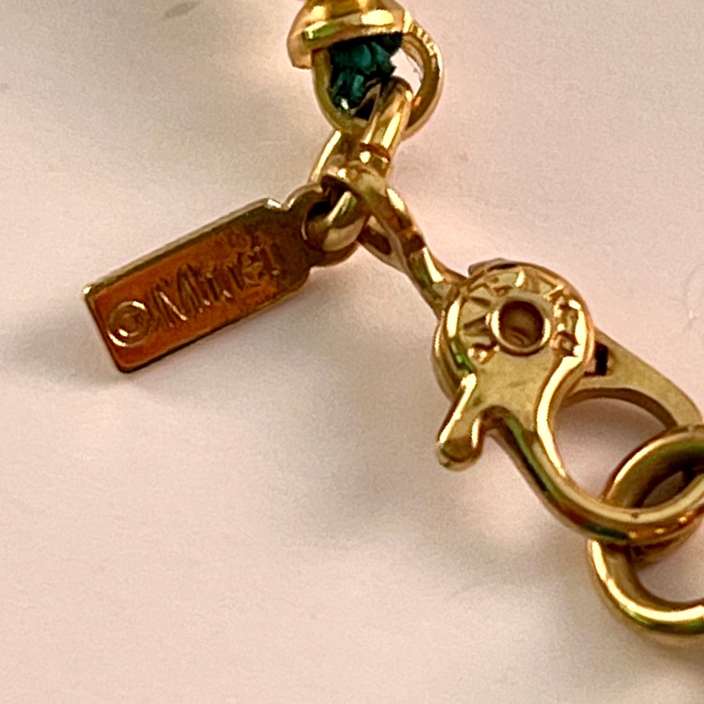 1980s Monet Teal Bead Necklace