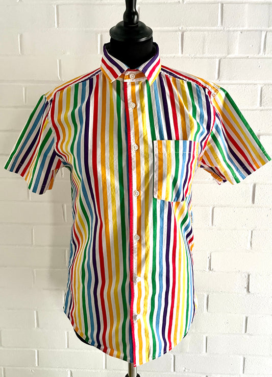 1980s Trinity Collection Rainbow Striped Shirt