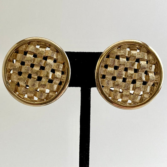 1964 Sarah Coventry Woven Classic Earrings