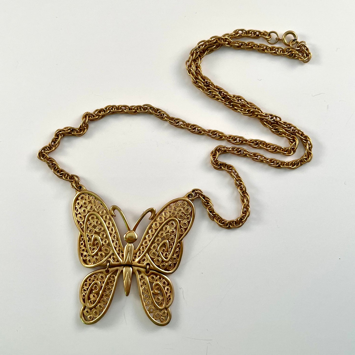 1970s Articulated Butterfly Necklace