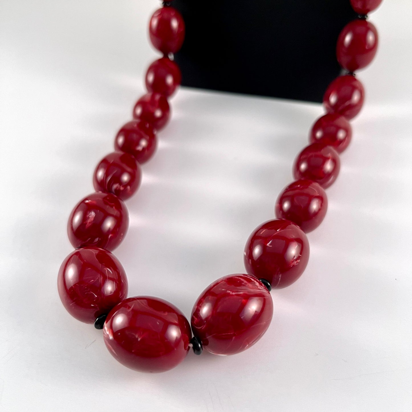 Late 70s/ Early 80s Monet Burgundy Bead Necklace