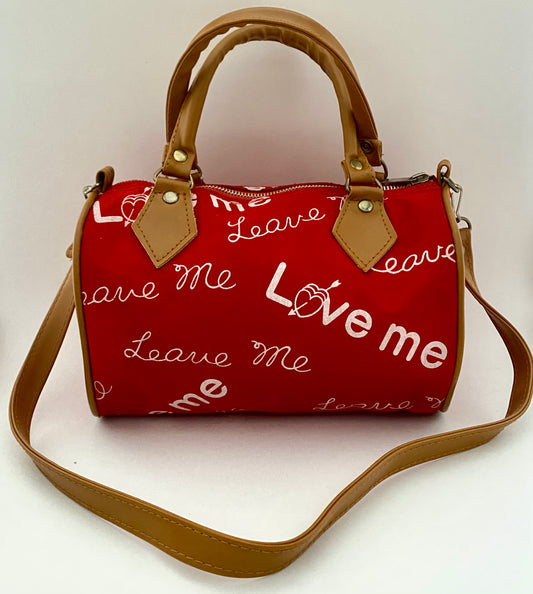 1980s "Love Me, Leave Me" Canvas Handbag