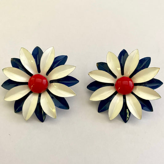 Late 60s/ Early 70s Americana Enamel Earrings