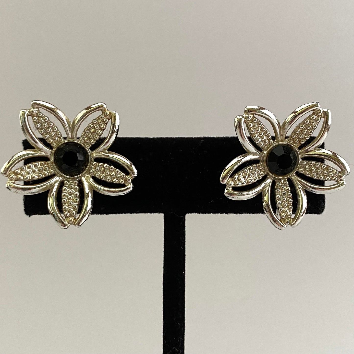 1967 Sarah Coventry Black Beauty Earrings
