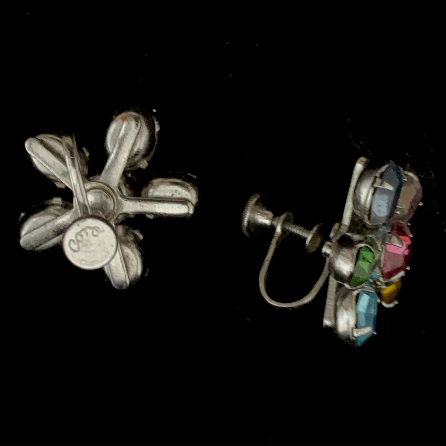 Late 50s/ Early 60s Coro Rhinestone Earrings