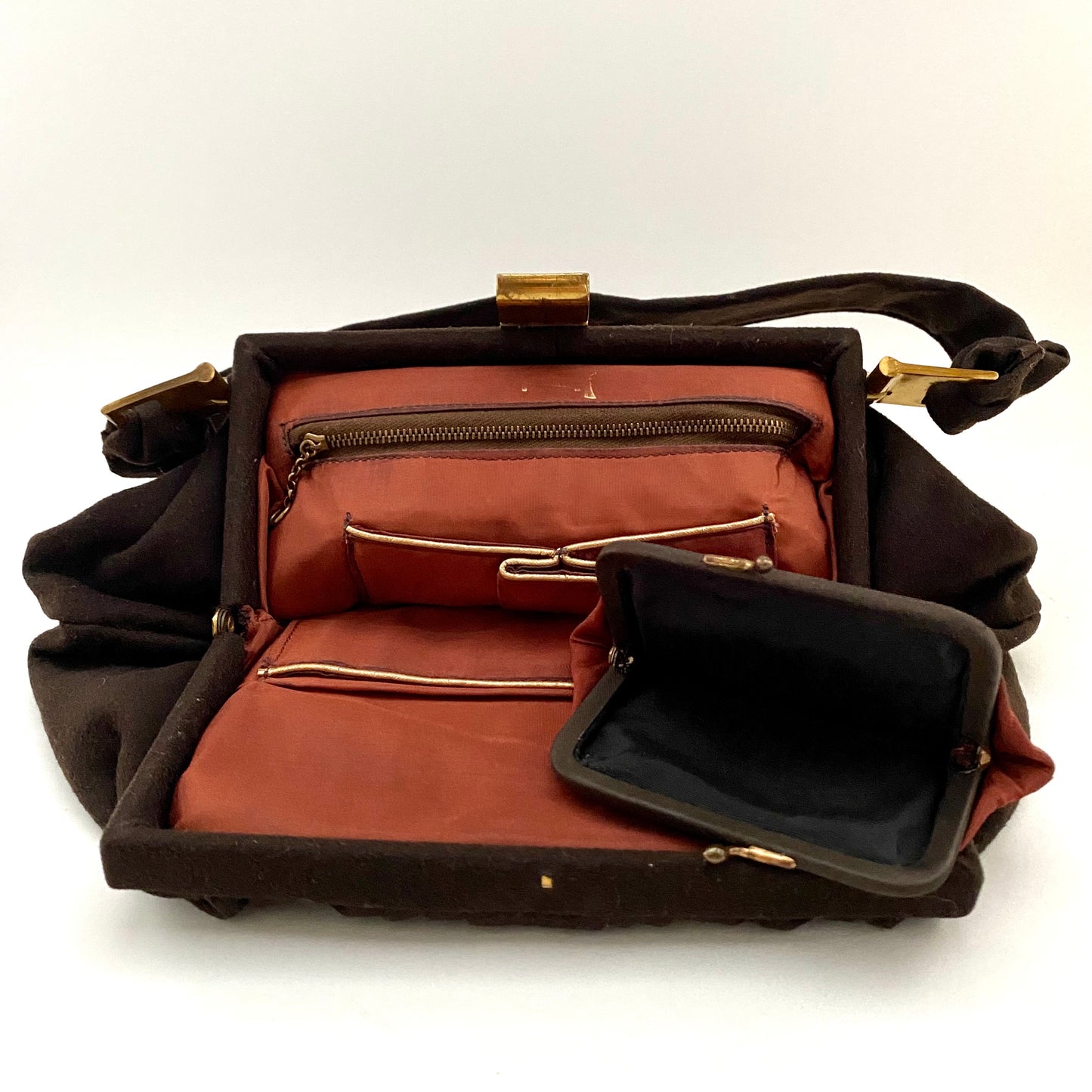 1940s Ingber Brown Handbag